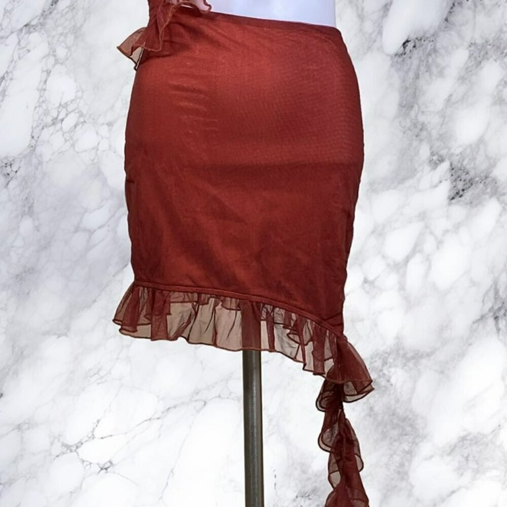MORE TO COME Payton Ruffle Dress - Rust - Picture 6 of 10